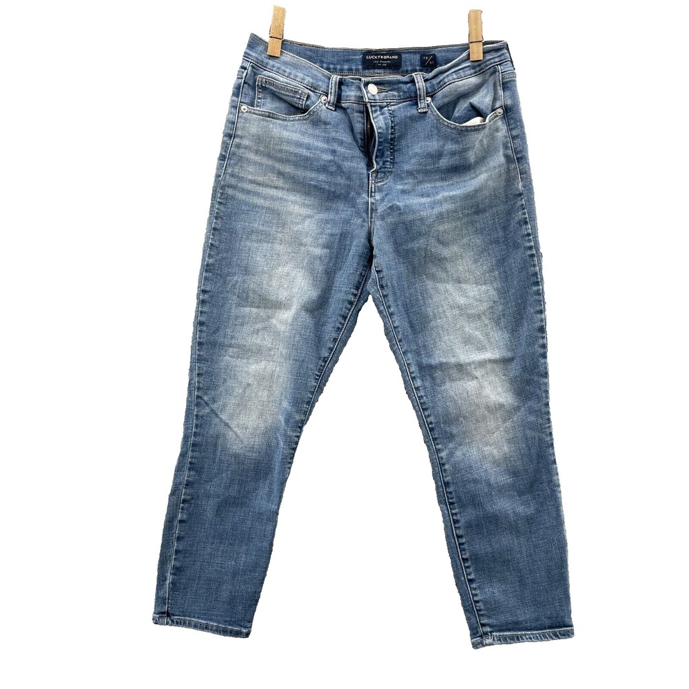 Lucky Brand Jeans Women's 12/31 Mid Rise Crop Ava Denim Classic Comfort Chic 90s